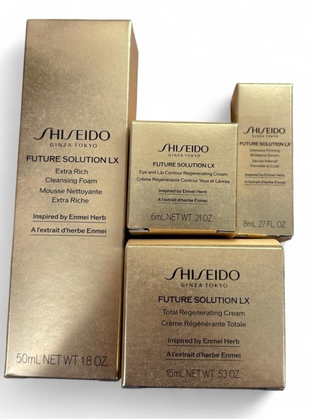 Shiseido Future Solution LX 4 pieces set travel sizes.